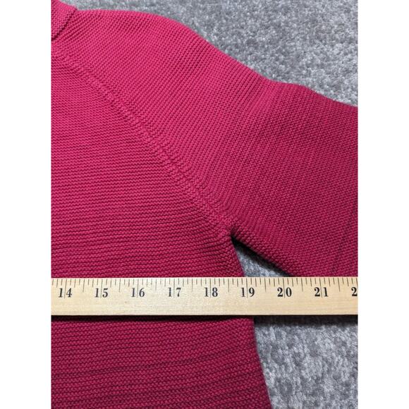 Jones New York 3-Button Cardigan Women Size M Pink Long Sleeve Knit Thick - Picture 9 of 10
